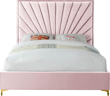 Load image into Gallery viewer, Eclipse Pink Velvet Queen Bed
