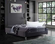 Load image into Gallery viewer, Ghost Grey Velvet King Bed
