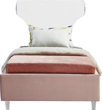 Load image into Gallery viewer, Ghost Pink Velvet Twin Bed
