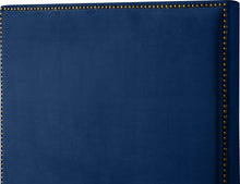 Load image into Gallery viewer, Harlie Navy Velvet King Bed
