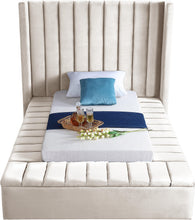 Load image into Gallery viewer, Kiki Cream Velvet Twin Bed (3 Boxes)
