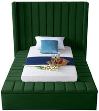 Load image into Gallery viewer, Kiki Green Velvet Twin Bed (3 Boxes)
