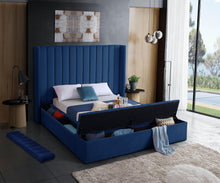 Load image into Gallery viewer, Kiki Navy Velvet Full Bed (3 Boxes)
