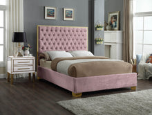 Load image into Gallery viewer, Lana Pink Velvet Full Bed
