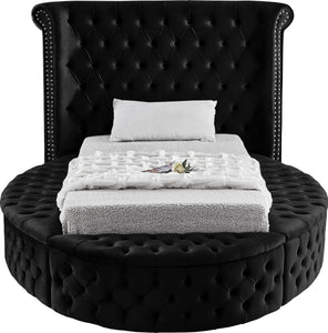 Luxus Black Velvet Twin Bed (3 Boxes)