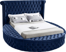 Load image into Gallery viewer, Luxus Navy Velvet King Bed (3 Boxes)
