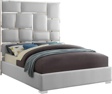 Load image into Gallery viewer, Milan White Faux Leather Queen Bed image
