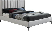 Load image into Gallery viewer, Nadia Cream Velvet King Bed
