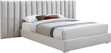 Load image into Gallery viewer, Pablo Cream Velvet Queen Bed
