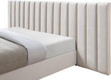 Load image into Gallery viewer, Pablo Cream Velvet Queen Bed
