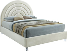 Load image into Gallery viewer, Rainbow Cream Velvet Queen Bed
