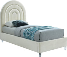 Load image into Gallery viewer, Rainbow Cream Velvet Twin Bed
