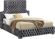 Load image into Gallery viewer, Sedona Grey Velvet Queen Bed
