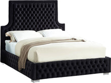 Load image into Gallery viewer, Sedona Black Velvet Queen Bed
