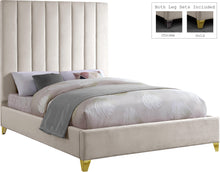 Load image into Gallery viewer, Via Cream Velvet Queen Bed
