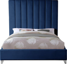 Load image into Gallery viewer, Via Navy Velvet Full Bed
