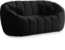 Load image into Gallery viewer, Elijah Black Velvet Loveseat image
