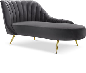 Margo Grey Velvet Chaise image