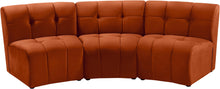 Load image into Gallery viewer, Limitless Cognac Velvet 3pc. Modular Sectional
