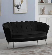 Load image into Gallery viewer, Gardenia Black Velvet Loveseat
