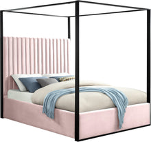 Load image into Gallery viewer, Jax Pink Velvet Queen Bed
