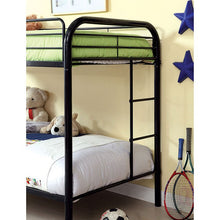 Load image into Gallery viewer, Rainbow Twin/Twin Bunk Bed Black, Silver, &amp; White
