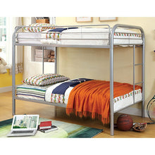 Load image into Gallery viewer, Rainbow Twin/Twin Bunk Bed Black, Silver, &amp; White
