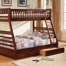 Load image into Gallery viewer, California II Cherry Twin/Full Bunk Bed w/ 2 Drawers
