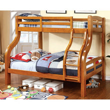 Load image into Gallery viewer, SOLPINE Gray &amp; Oak Twin/Full Bunk Bed
