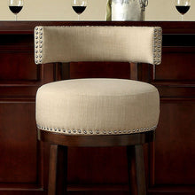 Load image into Gallery viewer, LYNSEY Dark Oak/Beige 24&quot; Bar Stool
