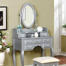 Load image into Gallery viewer, Harriet Silver Vanity w/ Stool image
