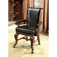 Load image into Gallery viewer, MELINA Brown Cherry/Black Arm Chair
