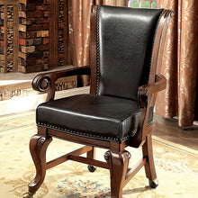 Load image into Gallery viewer, MELINA Brown Cherry/Black Arm Chair image
