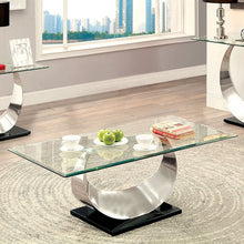 Load image into Gallery viewer, ORLA II Satin Plated/Black Coffee Table image
