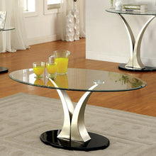 Load image into Gallery viewer, VALO Satin Plated/Black Coffee Table image
