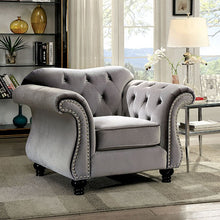 Load image into Gallery viewer, Jolanda Chair Blue &amp; Grey
