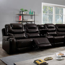 Load image into Gallery viewer, Mariah Power Sectional w/ Recliner Brown
