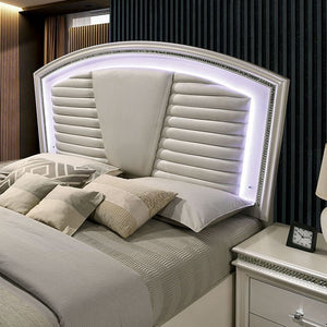 Maddie Bed White & Silver