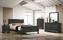Load image into Gallery viewer, Louis Philippe Full, Twin, Full, &amp; King Bed Black, Grey, Brown &amp; White
