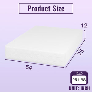 Nasturtium 12" Full Bamboo Charcoal Infused Memory Foam