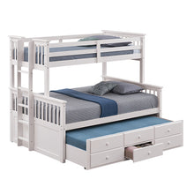 Load image into Gallery viewer, University Twin/Full Bunk Bed Grey, Walnut, &amp; White
