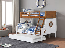 Load image into Gallery viewer, Nautia Twin/Full Bunk Bed Black &amp; White
