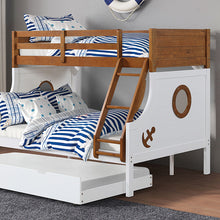 Load image into Gallery viewer, Nautia Twin/Full Bunk Bed Black &amp; White
