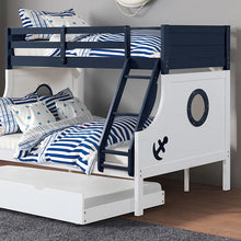 Load image into Gallery viewer, Nautia Twin/Full Bunk Bed Black &amp; White

