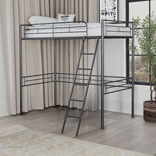 Load image into Gallery viewer, Myles Twin Loft Bed White, Silver &amp; Black
