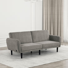 Load image into Gallery viewer, Aristide Futon Sofa Grey &amp; Brown
