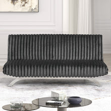 Load image into Gallery viewer, Villeneuve Futon Sofa Bed Black, Pink, &amp; Grey
