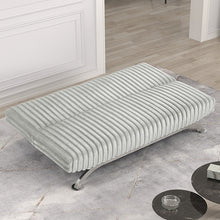 Load image into Gallery viewer, Villeneuve Futon Sofa Bed Black, Pink, &amp; Grey
