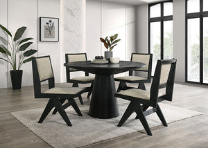 Tottenham 5 Pc Dining Table Set Black