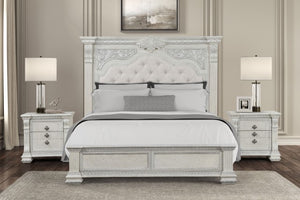 Promenade E.King & Queen Bed Brown & White